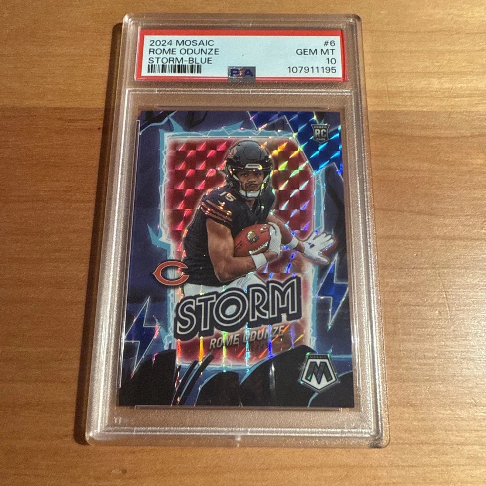 Rome Odunze Panini Mosaic Storm #6 Blue