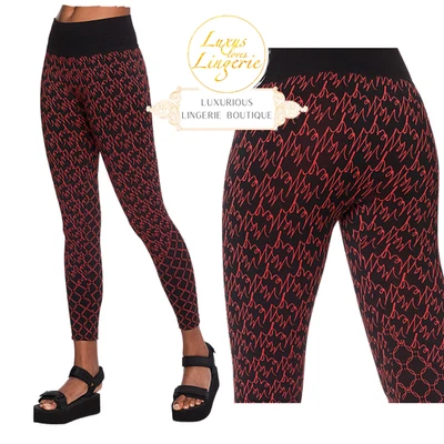 Leggings Monogram AURORA Wolford XS Jasper Noir Pantalon Élastique Avec Imprimé - Photo 1/3