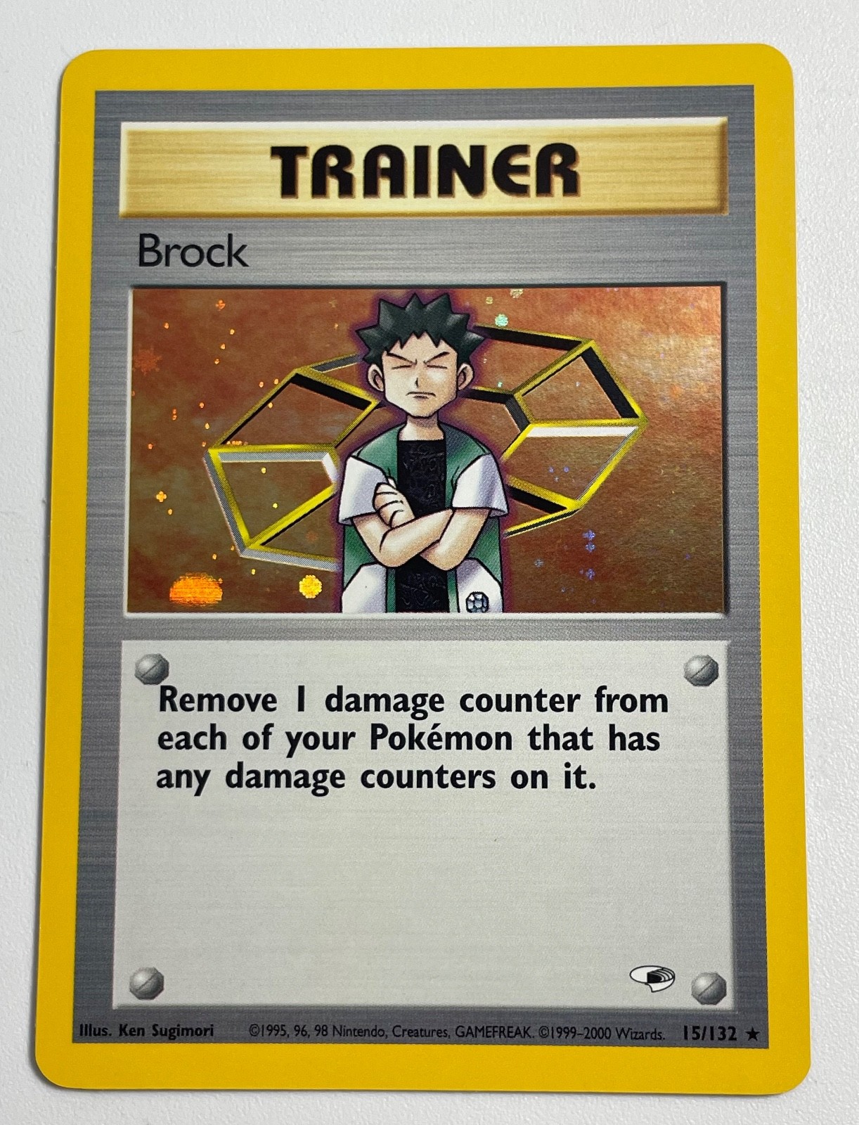 Pokémon TCG Brock Trainer 15/132 Gym Heroes NM Vintage WOTC