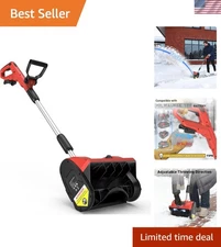 Cordless Snow Shovel, 12-Inch Brushless Snow Blower Compatible with Milwaukee 18