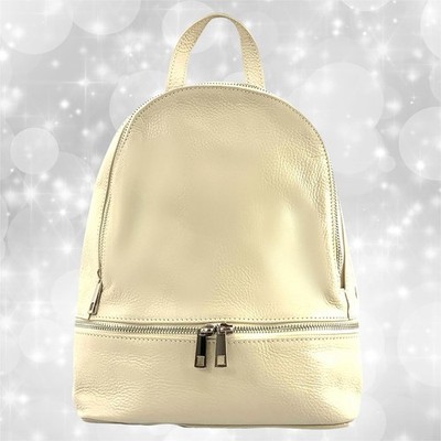 Rucksack beige Leder mittel 32x30x11cm Florence Damen OTF612I