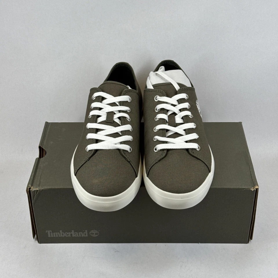 Timberland Union Wharf Hombres Tenis Verde Oscuro Lona Zapatos Informales TODAS LAS TALLAS Foto 2 de 4