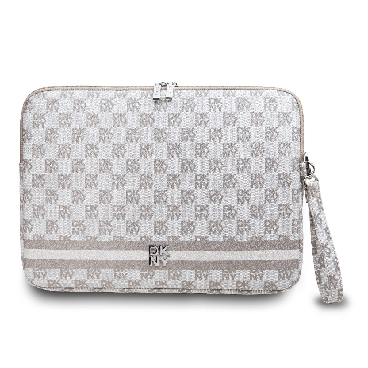 Sacoche PC 13 pouces DKNY beige élégante pour travailler au café ou au bureau