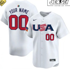 Custom Team Usa World Baseball Classic 2026 Roster Baseball White Jersey