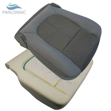 Driver Bottom Seat Cover Gray & Foam Pad For 2011 -2016 Ford F250 F350 F450 F550