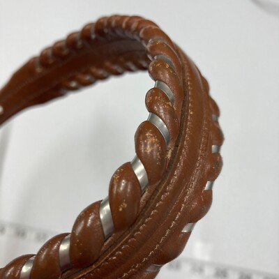 JUSTIN Top Grain Cowhide Brown Leather Western Belt Size 28 *No