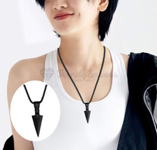 High Quality Spear Head Shaped Pendant Matte Black Unisex Fashion Gift Necklace