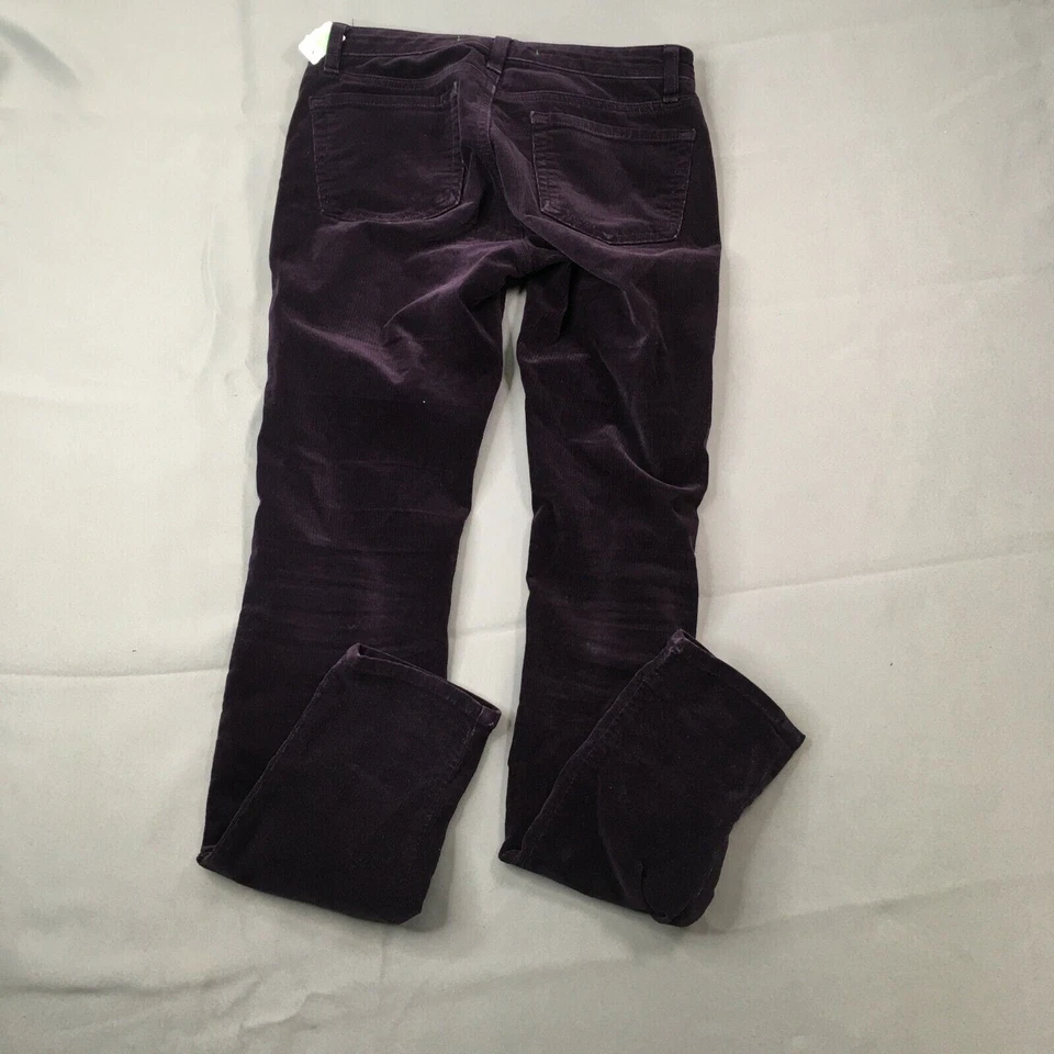 J. Marca Pantalones Mujer 26 Púrpura Pana Pierna Ajustada Suave Informal Comodidad #0569 Foto 2 de 4