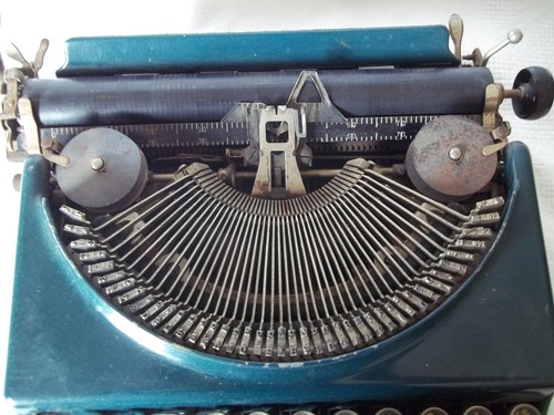 Máquina de escribir portátil modelo Remington verde azulado vintage de los años 20 #V254725 sin estuche - Imagen 4 de 19