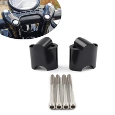 Rise 2'' Handlebar Risers Mount Extension Kit For Harley Sportster 48 XL1200X