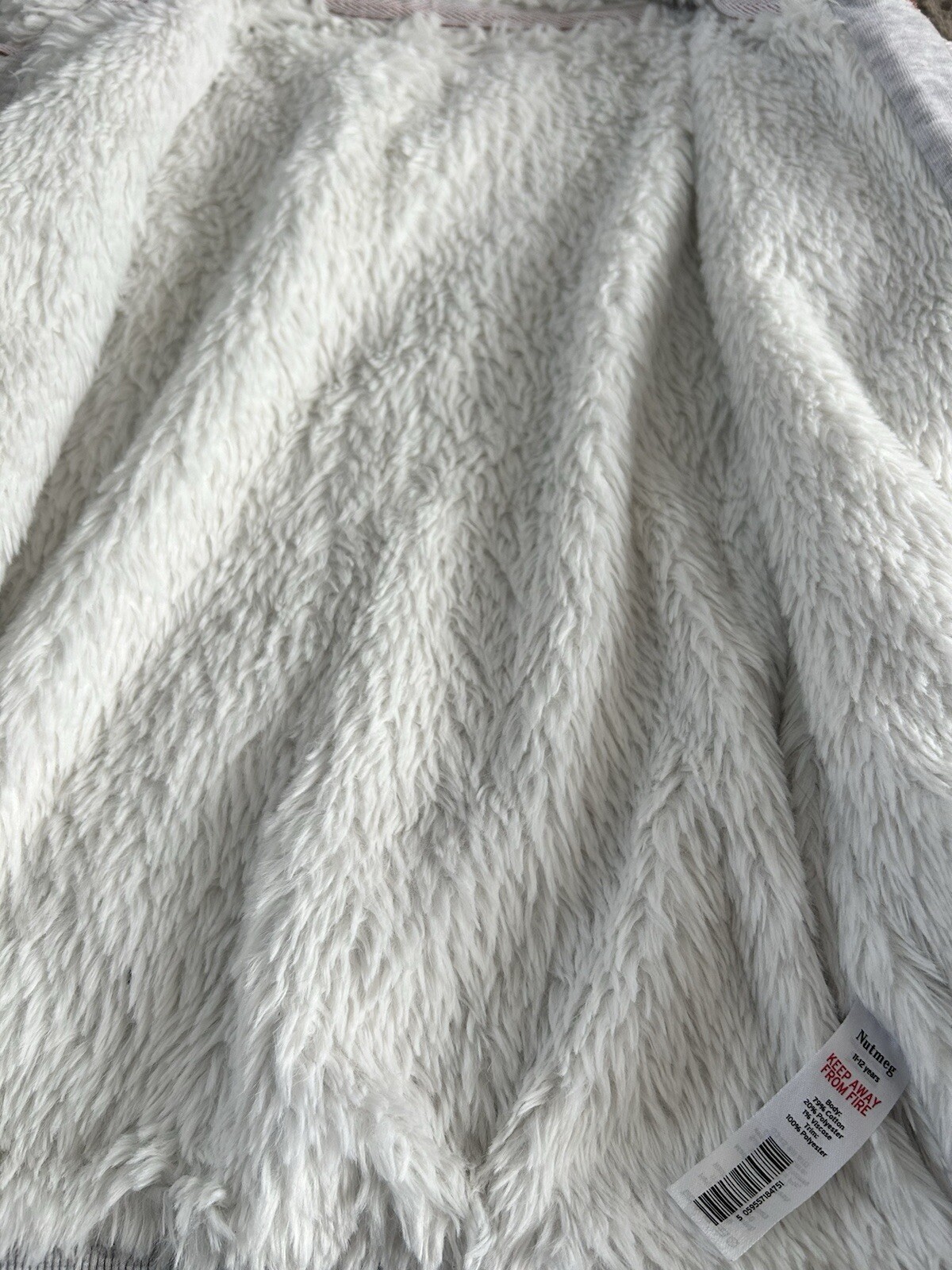 11-12 years girls starfish zip up furry inner linging hoodied jumper image 3