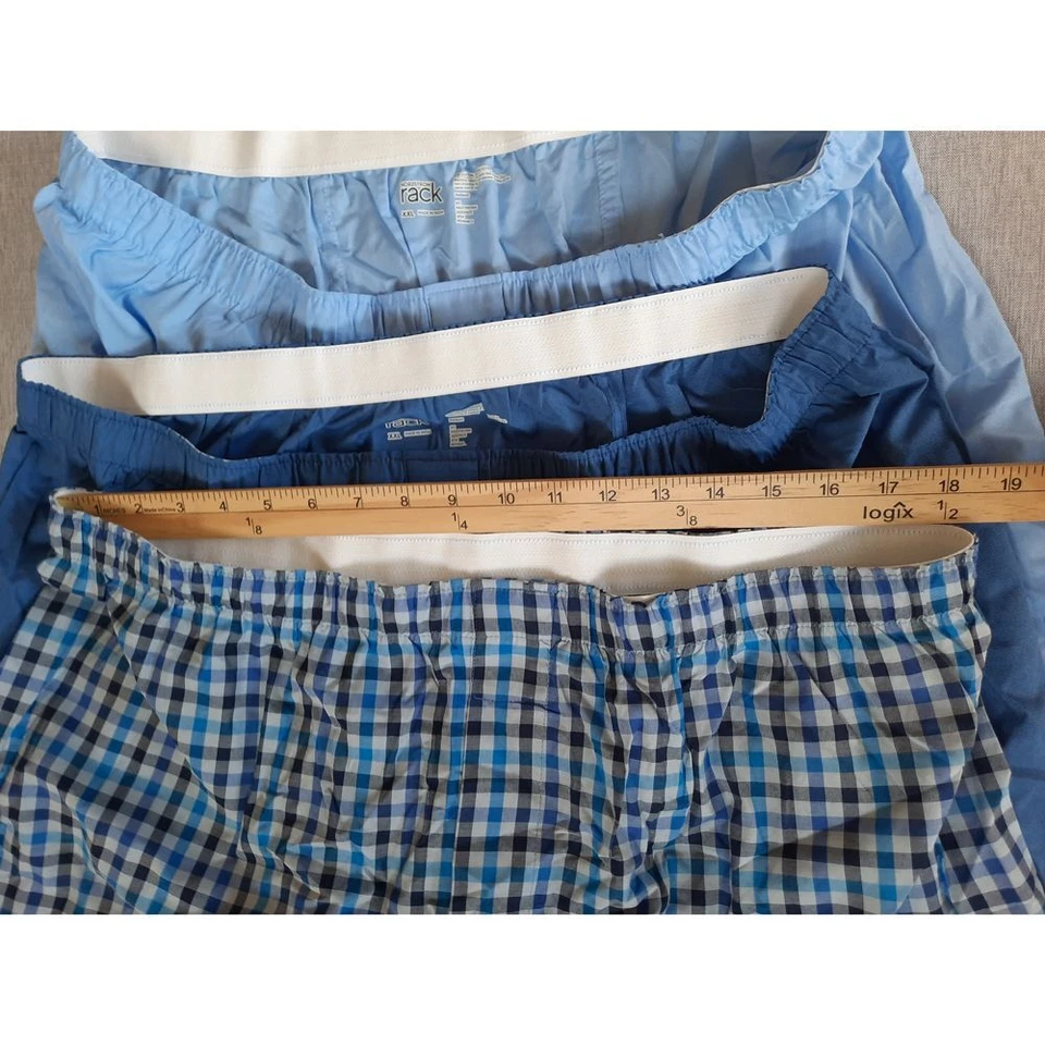 Стойка мужская Nordstrom упаковка 3 шт. 2XL эластичный пояс тканый боксер короткий хлопок смесь - Изображение 4 из 4