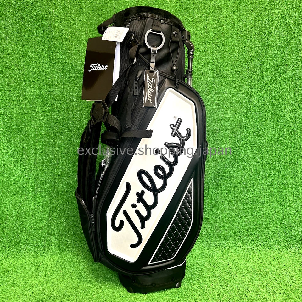 Bolso de pie Titleist Premium negro blanco 9 pulgadas 4 vías divisor TB20SXSF ligero para hombre Foto 4 de 4