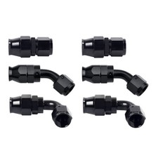 LokoCar PTFE Hose End Fittings 4AN 6AN 8AN 10AN 0° 45° 90° 180° Fits PTFE Hose