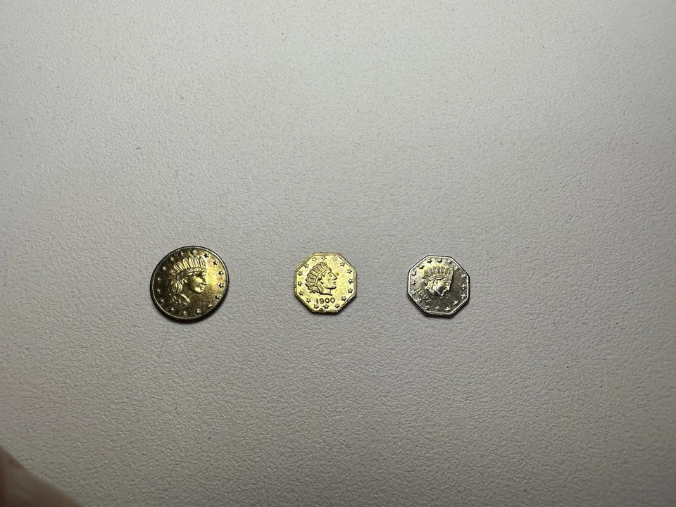 3 EA. ALASKA/ CALIFORNIA GOLD 1897 ONE PINCH, 1900 1/2  PINCH, 1897 1/4  PINCH - Image 3 of 4