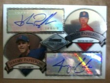JOSH&JEREMY PAPELBON 2007 BOWMAN STERLING REF DUAL AUTO ROOKIE#144/275!RED SOX 