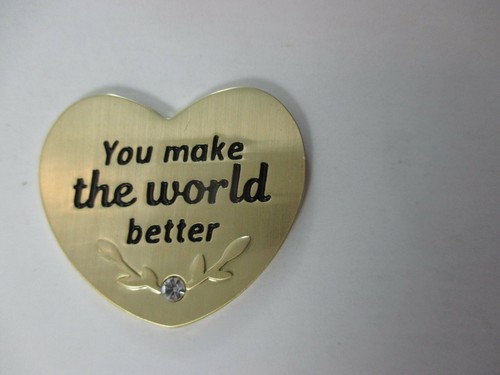U1 Doctor you make the world better gold HEART POCKET TOKEN angelstar - Picture 3 of 5