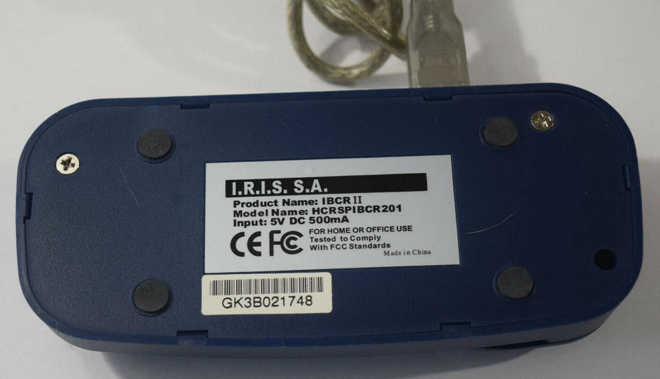Iris Business Card Reader SA IBCR II Model HCRSPIBCR201 Not tested - Image 3 of 4