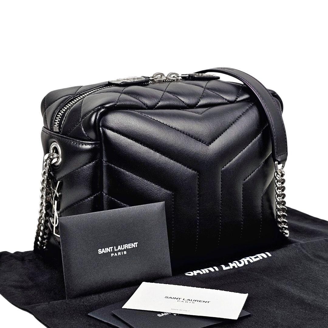 Borsa a tracolla SAINT LAURENT YSL SHW catena pelle di vitello nera mai usata