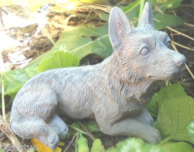German shepherd latex mold plaster cement casting dog mould 4.5''L x 2''W x 3.5''H