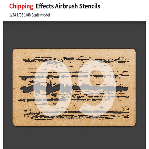 Stencil LIANG Per Aerografo Effetti Meteo, Chipping E Fango Scale 1/35 1/48 1/72 Modellismo
