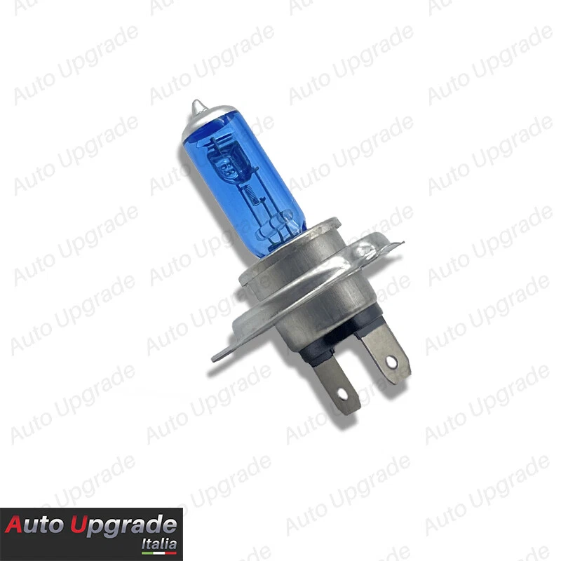 COPPIA 2 LAMPADINE H4 PER FIAT PUNTO EVO EFFETTO XENON LED BIANCHE ULTRALUMINOSE - Immagine 3 di 4