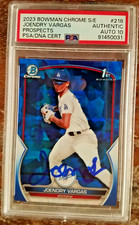 2023 Bowman Chrome Sapphire 1st Joendry Vargas BCP-218 Signed PSA 10 Auto