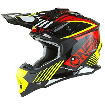 O Neal 3 Series Motocross Helmet Hi Viz Yellow MX Enduro Off Road Racing ATV 