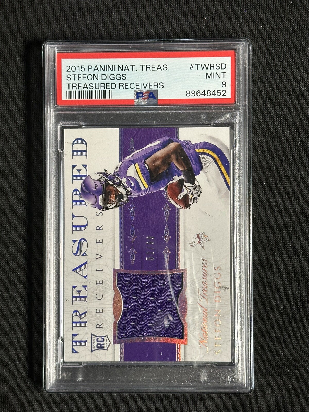 Stefon Diggs Panini National Treasures Treasured Receivers #TWRSD Base