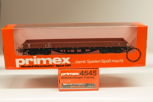 MÄRKLIN PRIMEX 4545, Niederbordwagen 4-achsig in HO in OVP (ungeöffnet) | Zustand: Neu