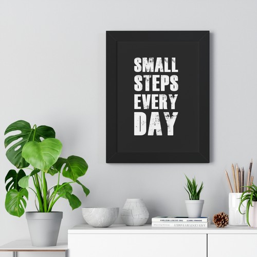 Motivational Canvas Framed Vertical Poster - Home Decor, Inspirational Wall Art, - Picture 3 of 21