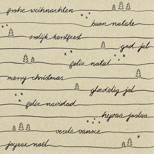 20 Servietten Nachhaltig Christmas Wishes Weihnachten International Deko 33X33Cm-image