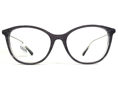 Anne Klein Eyeglasses Frames AK5072 001 Smoke Gray Clear Silver Round 52-17-140