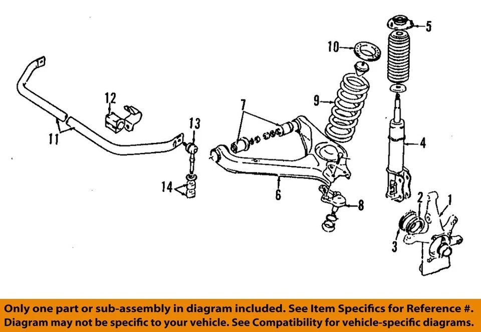 Used Front Suspension Stabilizer Bar fits: 1999 Chevrolet Tracker Front 4 Dr Fro Foto 3 de 4