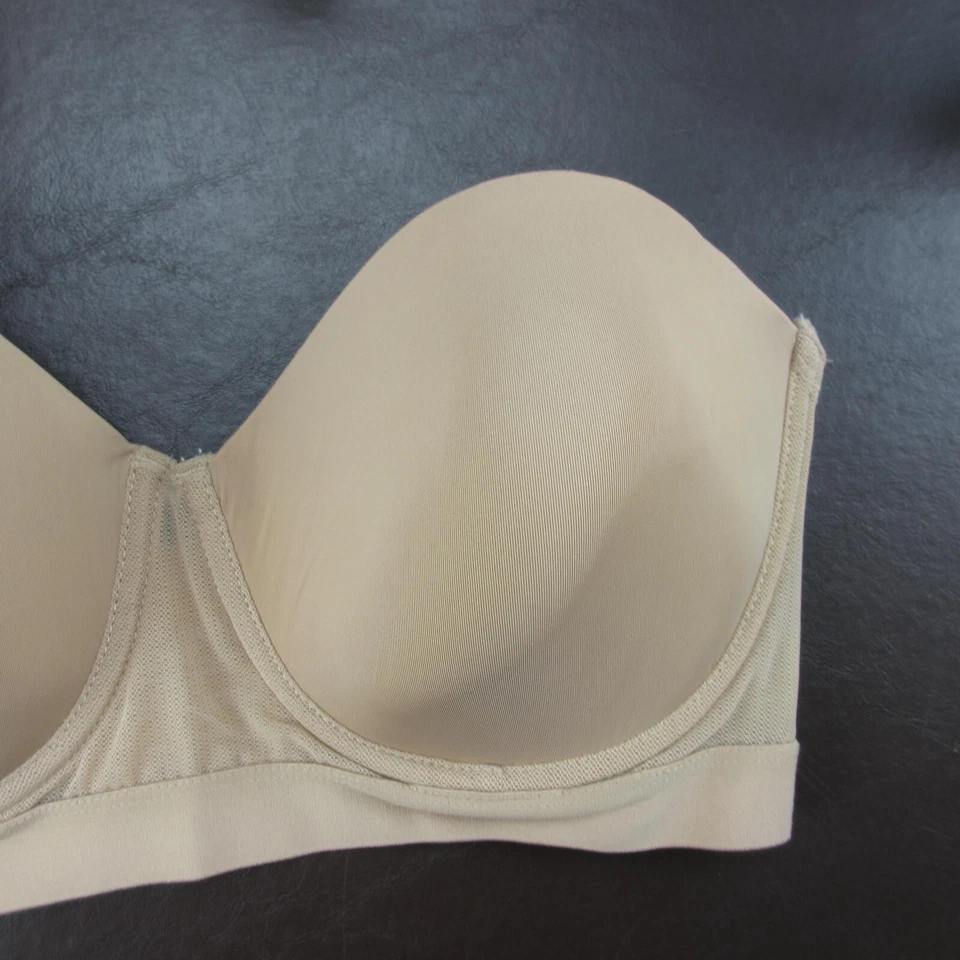 Sujetador Ambrielle 34DD tostado sin tirantes acolchado con aros cierre trasero Foto 4 de 4