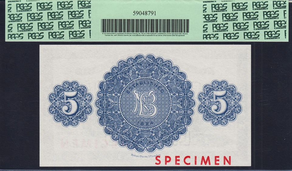 Northern Ireland 5 Pounds SPECIMEN 1968 Pick-184s Gem UNC PCGS 66 PPQ - Image 2 of 2