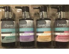 Charcoal Infused Shower Gel Collection by My Beauty Spot, Kale, Retinol, Hone...