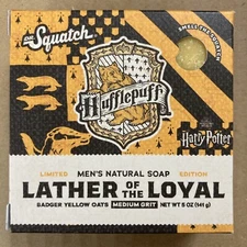 Dr Squatch LATHER OF THE LOYAL Harry Potter Hufflepuff Natural Bar Soap Ltd Ed