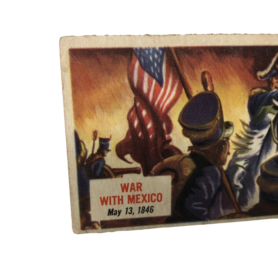 VTG 1954 Topps Scoops # 78 War With Mexico Card Taylor Manifest Destiny - Image 2 of 4