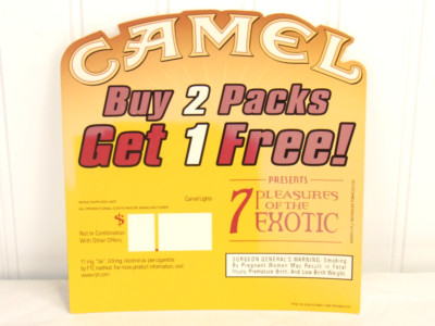 Camel Counter Display 7 Pleasures Of The Exotic Cigarette B2G1 Advertising PROMO