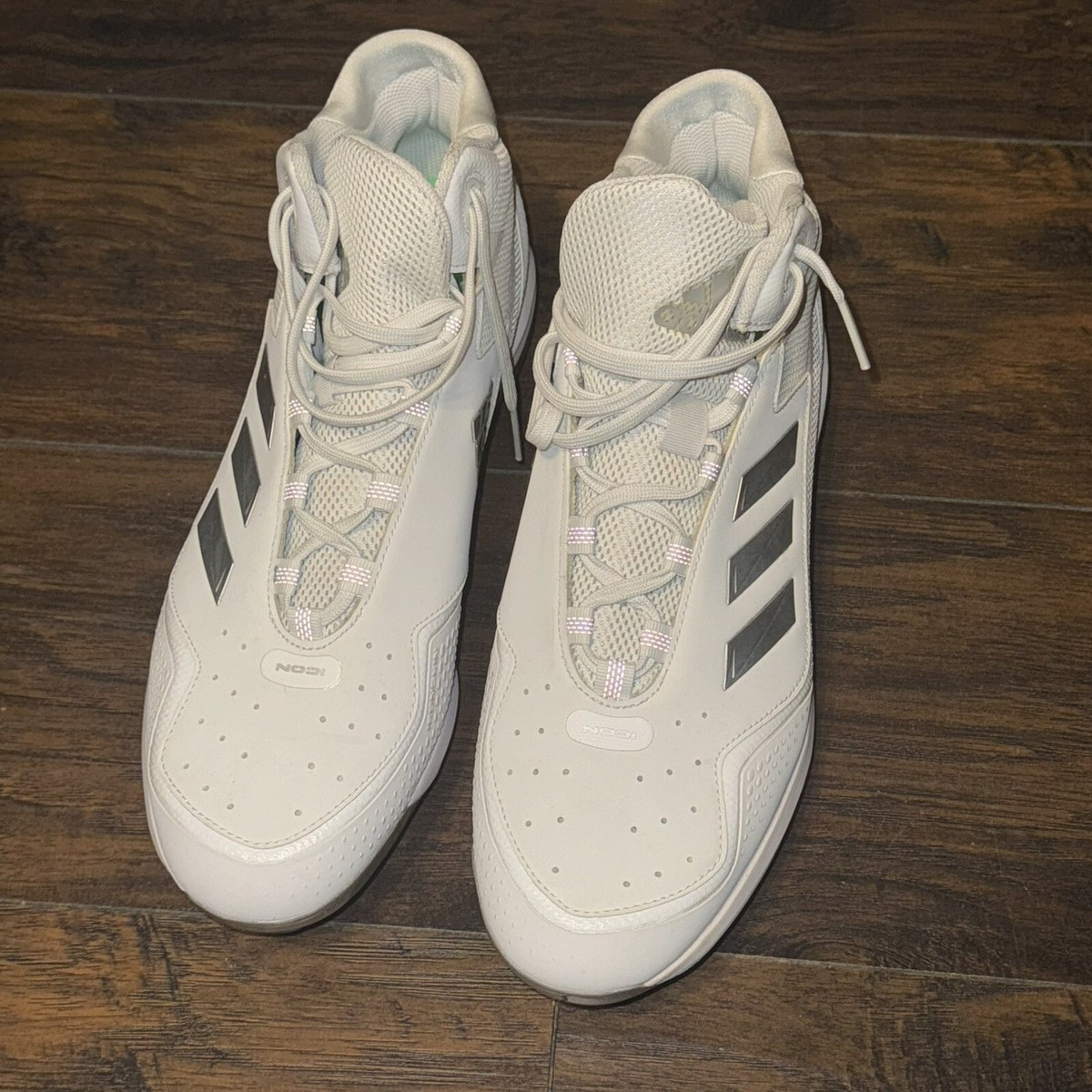 【ADIDAS】 Icon 7 Mid S23887 Adidas Icon 7 Mid Baseball Softball Metal Cleats White