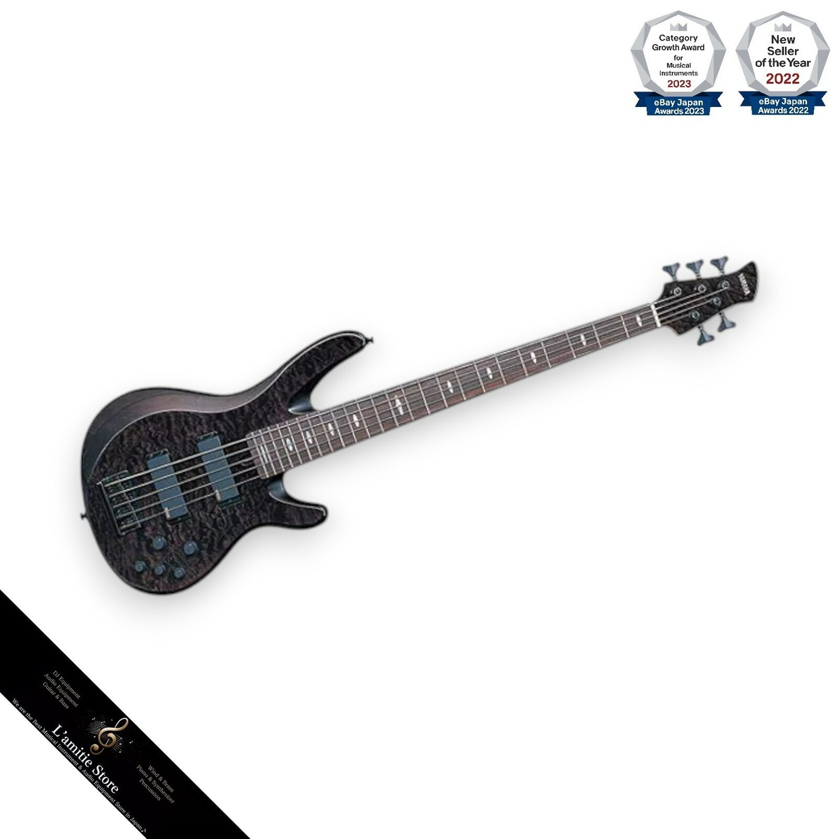 YAMAHA TRB1005J Electric Bass Guitar Translucent Black Right