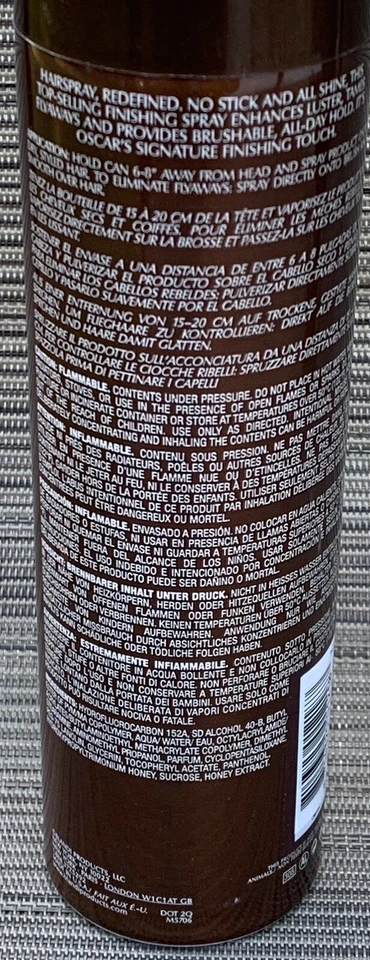 Oscar Blandi Medium Hold Hair Spray 7 oz Brushable Styling Product Lot of 2 New - Image 2 of 4