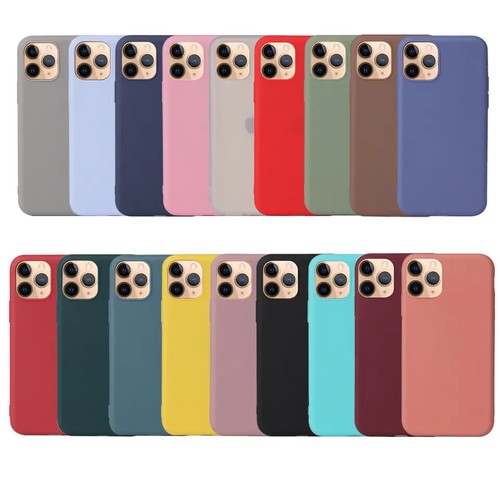 Case For iPhone 11 12 13 14 15 Pro Max XS X XR  Colour Shockproof Silicone Cover - Afbeelding 1 van 28