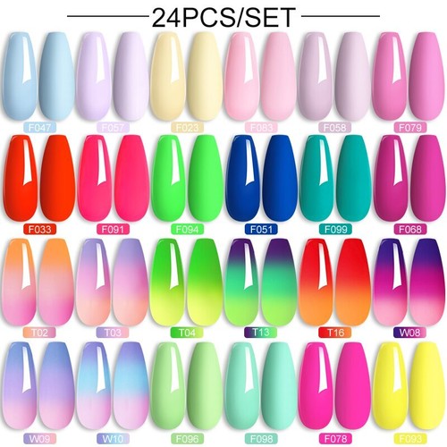20/24PCS Smalto Gel Termico Set 3 Strati Temperatura Smalto Cambia Colore - Foto 26 di 90