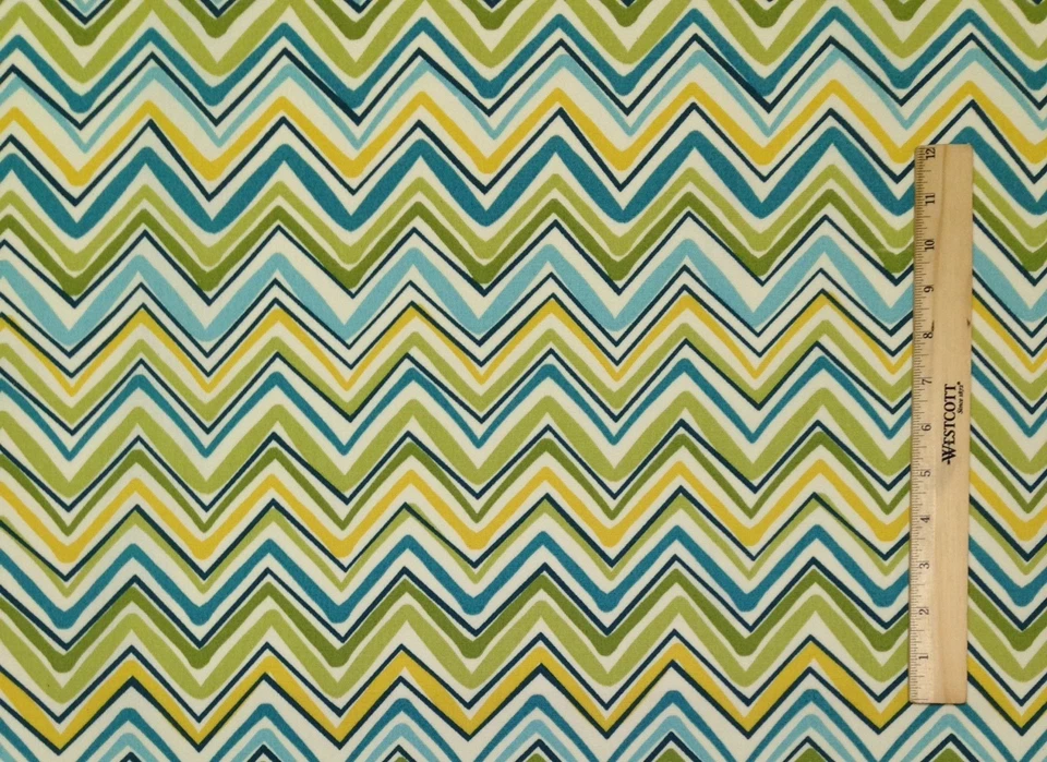 MILL CREEK FORSSA LILYPAD PUNTO DE LLAMA CHEVRON TELA EXTERIOR POR YARDA 54"W Foto 2 de 4