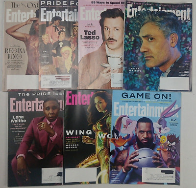 Entertainment Weekly lot 7 magazines 2020-2021 Celebrities LeBron James News