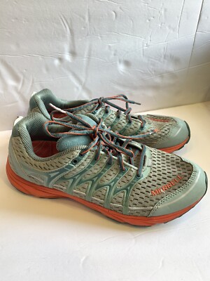 Merrell J598172 Women's Trail Running Sneakers Blue Surf/Tiger Lilly Size 9