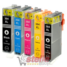 KIT 5 CARTUCCE 364 XL PER HP PHOTOSMART C310a C410b C510a 7510 7520