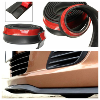 BLACK 2.5M Cars Front Bumper Lip Splitter Body Spoiler Chin Skirt